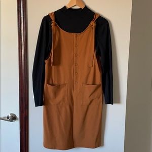 Piper & Scoot Camel Bib Dress